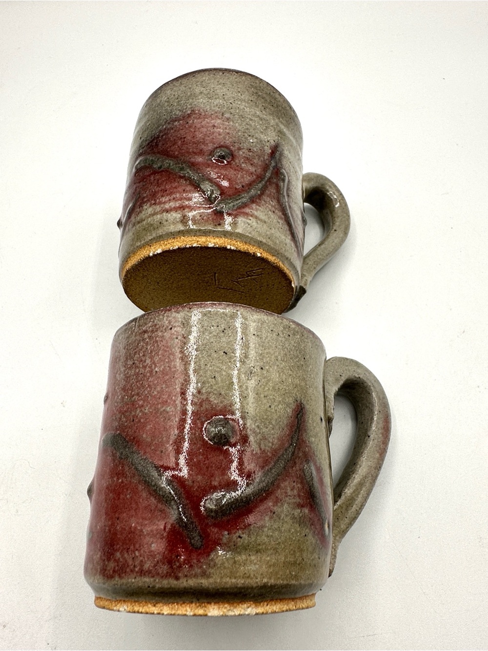Studio Art Signed Mugs. Handmade Pottery